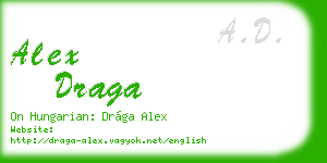 alex draga business card